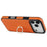 For iPhone 18 Pro / 17 Pro Case Ring Kickstand PU + TPU Card Holder Phone Cover - Orange - 3