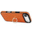 For iPhone Air Case Ring Kickstand PU + TPU Card Holder Phone Cover - Orange - 3