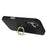 For iPhone 17 Case Ring Kickstand PU + TPU Card Holder Phone Cover - Black - 3