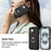 For iPhone 17 Case Ring Kickstand PU + TPU Card Holder Phone Cover - Black - 5