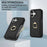 For iPhone 17 Case Ring Kickstand PU + TPU Card Holder Phone Cover - Black - 6