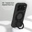 For iPhone 18 Pro / 17 Pro EVA Phone Case Compatible with MagSafe Kickstand Protective Cover - Black - 2