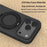 For iPhone 18 Pro / 17 Pro EVA Phone Case Compatible with MagSafe Kickstand Protective Cover - Black - 4