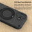 For iPhone 17 EVA Phone Case Compatible with MagSafe Kickstand Protective Cover - Black - 4