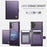 JEEHOOD For Samsung Galaxy Note10+ 4G Case  J09 RFID Blocking Card Holder Leather Back Phone Cover Magnetic Case - Purple - 3