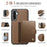 JEEHOOD For Samsung Galaxy A26 5G Case  J09 RFID Blocking Card Holder Leather Back Phone Cover Magnetic Case - Brown - 2