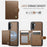 JEEHOOD For Samsung Galaxy A26 5G Case  J09 RFID Blocking Card Holder Leather Back Phone Cover Magnetic Case - Brown - 3