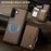 JEEHOOD For Samsung Galaxy A26 5G Case  J09 RFID Blocking Card Holder Leather Back Phone Cover Magnetic Case - Brown - 5