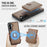 JEEHOOD For Samsung Galaxy A26 5G Case  J09 RFID Blocking Card Holder Leather Back Phone Cover Magnetic Case - Brown - 7
