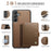 JEEHOOD For Samsung Galaxy A55 5G Case  J09 RFID Blocking Card Holder Leather Back Phone Cover Magnetic Case - Brown - 2
