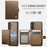 JEEHOOD For Samsung Galaxy A55 5G Case  J09 RFID Blocking Card Holder Leather Back Phone Cover Magnetic Case - Brown - 3