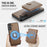 JEEHOOD For Samsung Galaxy A55 5G Case  J09 RFID Blocking Card Holder Leather Back Phone Cover Magnetic Case - Brown - 7