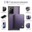 JEEHOOD For Samsung Galaxy Note20 Ultra Case  J09 RFID Blocking Card Holder Leather Back Phone Cover Magnetic Case - Purple - 2