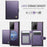 JEEHOOD For Samsung Galaxy Note20 Ultra Case  J09 RFID Blocking Card Holder Leather Back Phone Cover Magnetic Case - Purple - 3