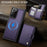 JEEHOOD For Samsung Galaxy Note20 Ultra Case  J09 RFID Blocking Card Holder Leather Back Phone Cover Magnetic Case - Purple - 5