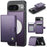 JEEHOOD For Google Pixel 9 Pro / Google Pixel 9 Case  J09 RFID Blocking Card Holder Leather Back Phone Cover Magnetic Case - Purple - 1