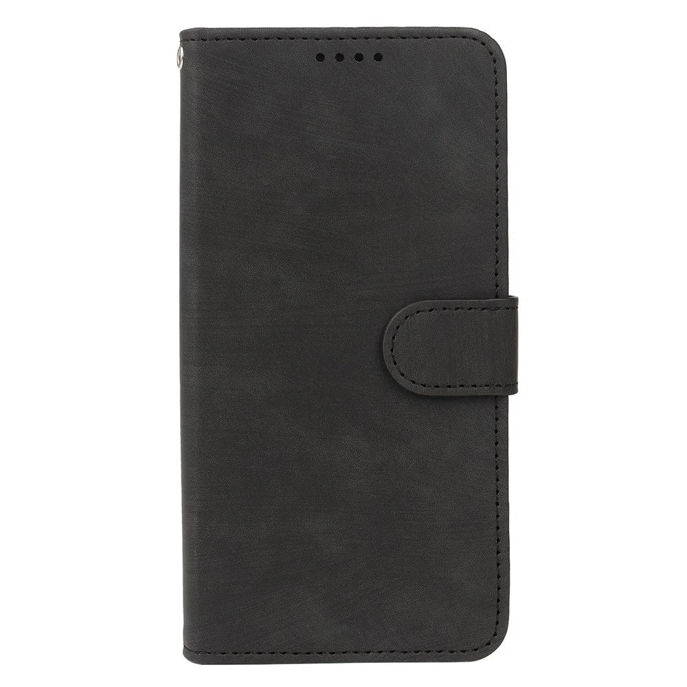 For iPhone 17e / 16e Case Flip Wallet Striped Texture Leather Phone Cover - Black - 5