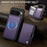 JEEHOOD For Google Pixel 9 Pro XL Case  J09 RFID Blocking Card Holder Leather Back Phone Cover Magnetic Case - Purple - 5