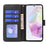 For Samsung Galaxy S25 Case Flip Wallet Striped Texture Leather Phone Cover - Black - 2