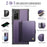 JEEHOOD For Samsung Galaxy Note20 Case  J09 RFID Blocking Card Holder Leather Back Phone Cover Magnetic Case - Purple - 2