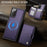 JEEHOOD For Samsung Galaxy Note20 Case  J09 RFID Blocking Card Holder Leather Back Phone Cover Magnetic Case - Purple - 5