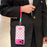 For iPhone 18 Pro / 17 Pro Case Polka Dot Pattern PC + TPU Phone Cover with Lens Film  /  Strap - Rose - 3