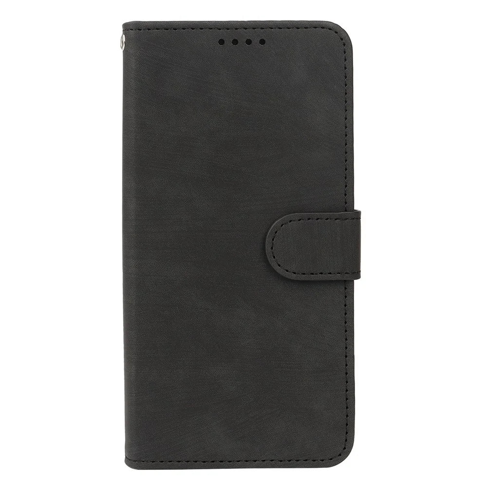 For Samsung Galaxy A16 4G / 5G Case Flip Wallet Striped Texture Leather Phone Cover - Black - 5