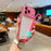For iPhone 18 Pro / 17 Pro Case Clear Colorful Frame Drop-Proof TPU + PC Phone Back Cover with Lens Film  /  Strap - Pink - 1