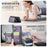 JEEHOOD For iPhone 17 Case  J05 Leather Mobile Cover with Detachable Magnetic Card Bag - Purple - 3