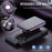 JEEHOOD For iPhone 17 Case  J05 Leather Mobile Cover with Detachable Magnetic Card Bag - Purple - 4