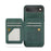 FIERRE SHANN 028 For iPhone Air Case Kickstand Leather Back Cover with Magnetic Detachable Card Slots - Green - 2