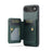 FIERRE SHANN 028 For iPhone Air Case Kickstand Leather Back Cover with Magnetic Detachable Card Slots - Green - 4