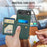 FIERRE SHANN 028 For iPhone Air Case Kickstand Leather Back Cover with Magnetic Detachable Card Slots - Green - 6