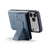 FIERRE SHANN 028 For iPhone 17 Pro Max Case Kickstand Leather Back Cover with Magnetic Detachable Card Slots - Blue - 3
