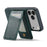 FIERRE SHANN 025 Style For iPhone 17 Pro Max Case Leather + TPU Detachable Card Slots Phone Cover - Green - 2