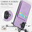 FIERRE SHANN 023 For iPhone 17 Case Card Holder Kickstand Leather RFID Blocking Back Cover - Purple - 4