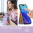 FIERRE SHANN 023 For iPhone 17 Case Card Holder Kickstand Leather RFID Blocking Back Cover - Purple - 5
