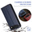 FIERRE SHANN For iPhone Air Case PU Leather Flip Stand Wallet Phone Cover - Blue - 5
