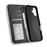 For iPhone 17 Leather Case Wallet Stand Retro Texture Phone Cover - Black - 5