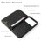 FIERRE SHANN For iPhone 17 Pro Max Case Wallet Stitching Craft Genuine Cow Leather Phone Cover - Black - 4