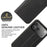 FIERRE SHANN For iPhone 17 Pro Max Case Wallet Stitching Craft Genuine Cow Leather Phone Cover - Black - 5