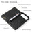 FIERRE SHANN For iPhone Air Case Wallet Stitching Craft Genuine Cow Leather Phone Cover - Black - 4