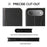 FIERRE SHANN For iPhone Air Case Wallet Stitching Craft Genuine Cow Leather Phone Cover - Black - 7