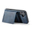 FIERRE SHANN FS030 For iPhone 17 Magnetic Case Tri-Fold Wallet Leather Back Cover with Card Holder - Blue - 3