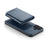 FIERRE SHANN FS030 For iPhone 17 Magnetic Case Tri-Fold Wallet Leather Back Cover with Card Holder - Blue - 4