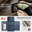 FIERRE SHANN FS030 For iPhone 17 Magnetic Case Tri-Fold Wallet Leather Back Cover with Card Holder - Blue - 7