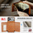 FIERRE SHANN FS030 For iPhone 17 Pro Magnetic Case Tri-Fold Wallet Leather Back Cover with Card Holder - Brown - 7