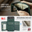 FIERRE SHANN FS030 For iPhone Air Magnetic Case Tri-Fold Wallet Leather Back Cover with Card Holder - Green - 6