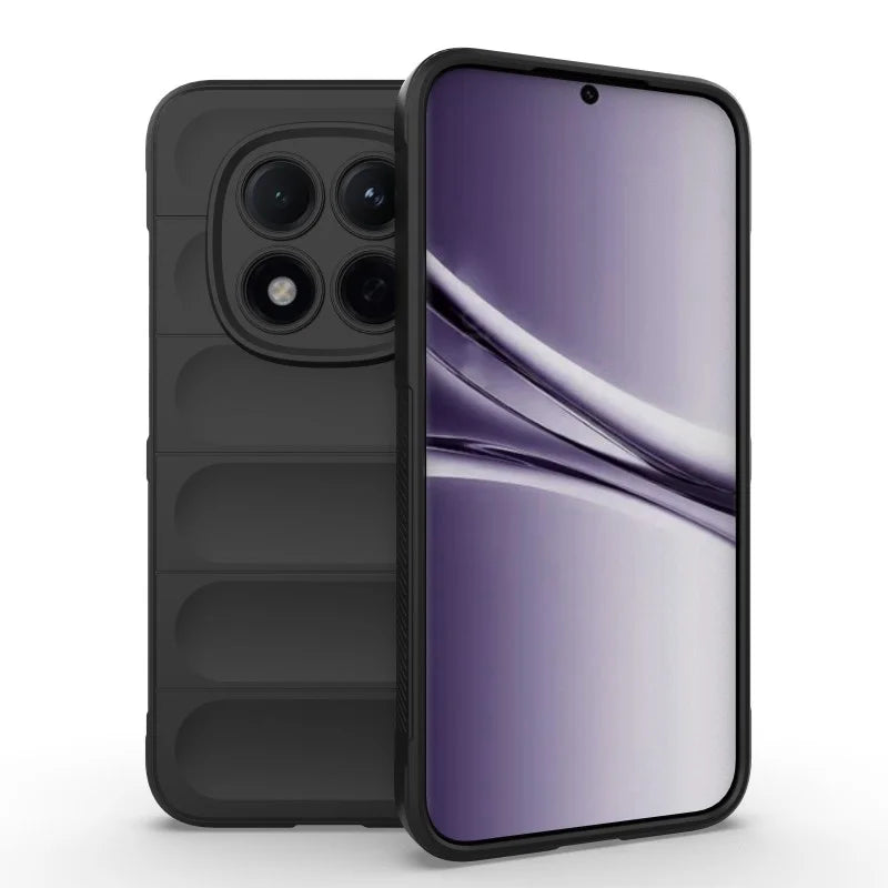 WANLONFENG For Xiaomi Redmi Note 15 Pro 5G (Global) TPU Case  HD Series Anti Slip Phone Cover with Tempered Glass - Black - 6
