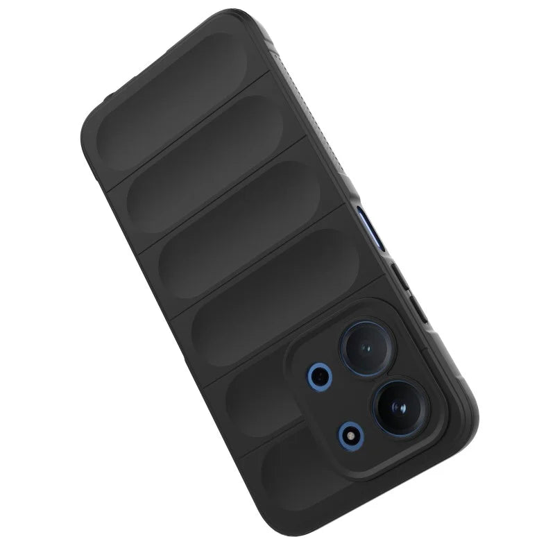 WANLONFENG For Xiaomi Redmi 15C 4G (EU) (173mm) / Xiaomi Redmi 15C 5G (EU) (173mm) TPU Case  HD Series Anti Slip Phone Cover with Tempered Glass - Black - 4